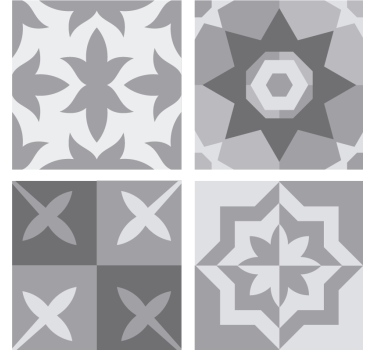 Adhésif carrelage nuances de gris - TenStickers