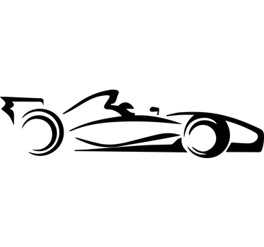 Autocollant Silhouette voiture de course - TenStickers