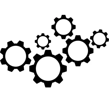 Sticker pour usine rouages de machine - TenStickers