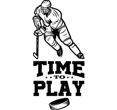 Sticker mural Sport Hockey et texte - TenStickers