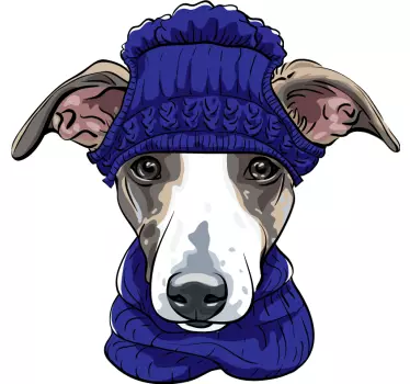 Autocollant animal de compagnie portrait de chien élégant - TenStickers
