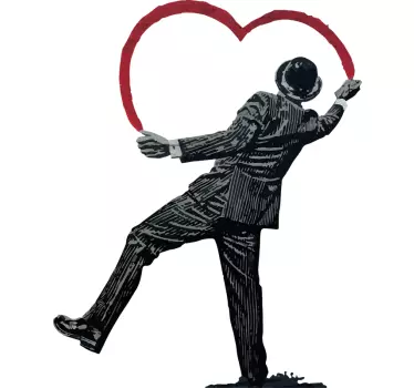 Sticker mural salon graffiti Banksy - TenStickers