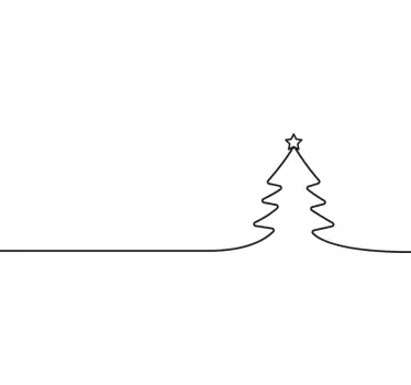 Sticker Vitre Noel Ligne d'arbre de noël - TenStickers