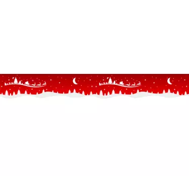 Sticker Vitre Noel Vague de noël - TenStickers