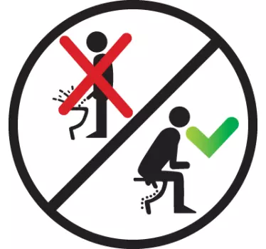 Sticker WC signalétique uriner - TenStickers