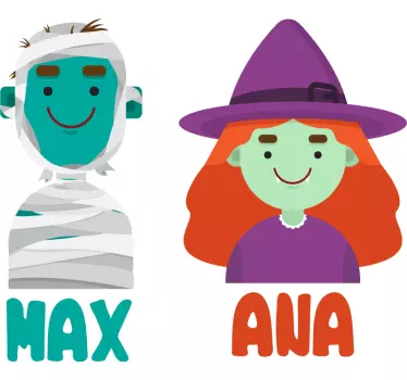 Sticker chambre enfant affichage de caractères personnalisés - TenStickers