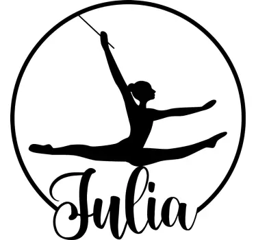 Sticker Danseuse Ballerine avec nom - TenStickers