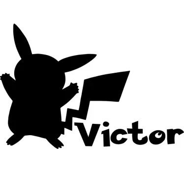 Sticker chambre enfant Pokémon avec nom - TenStickers