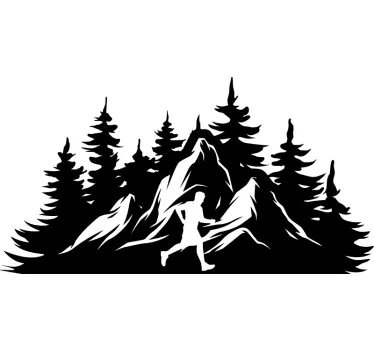 Sticker Muraux Sport Course de trail - TenStickers