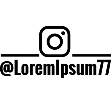 Autocollant vitrine simple instragram personnalisé - TenStickers