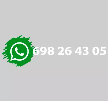 Sticker vitrine numéro de contact personnalisable - TenStickers
