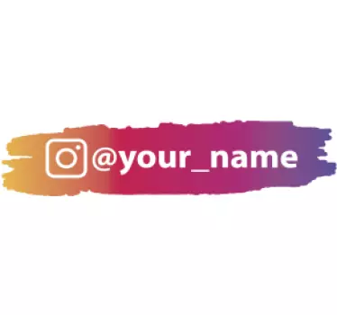 Sticker vitrine personnalisé Instagram coup de peinture - TenStickers