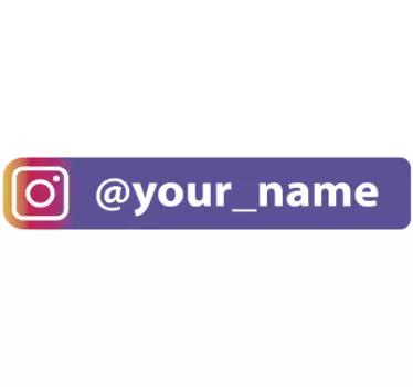 Sticker vitrine personnalisé Instagram violet - TenStickers