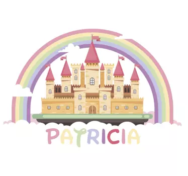 Sticker Mural Dessin Animé Château fantastique personnalisé - TenStickers