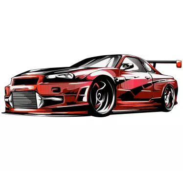 Sticker auto moto autocollant de voiture de course - TenStickers