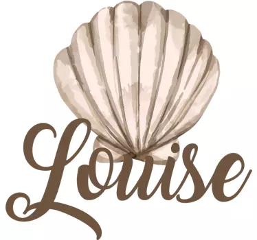 Sticker Theme Marin Coquillage avec nom - TenStickers