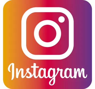 Adhesif Vitrine Logo instagram - TenStickers