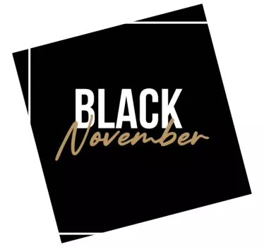 Sticker soldes affiche audacieuse de novembre - TenStickers