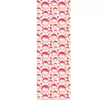 Sticker frigo motifs de palmiers tropicaux - TenStickers