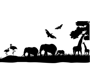 Sticker silhouette savane - TenStickers