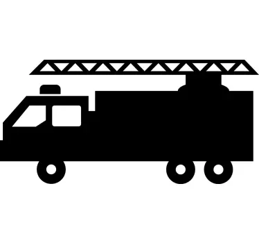 Sticker Mural Jouet Silhouette de camion de pompiers - TenStickers