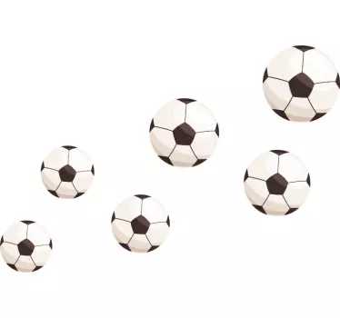Sticker foot ballons de football - TenStickers