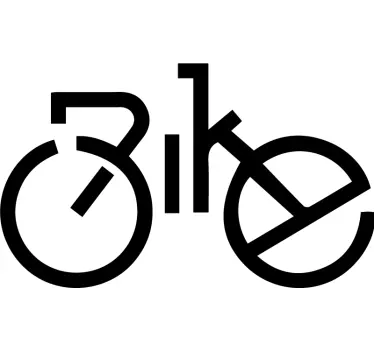 Autocollant vélo texte décoratif - TenStickers