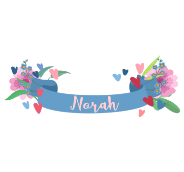 Autocollant vélo bannière florale personnalisée - TenStickers