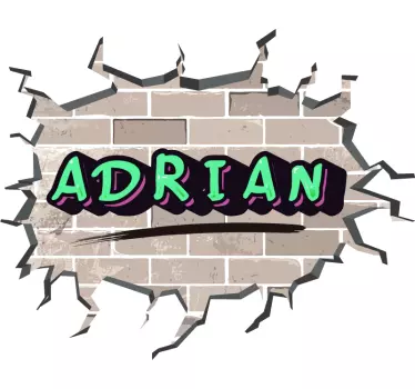Autocollant Urbain Graffiti de mur de brique - TenStickers