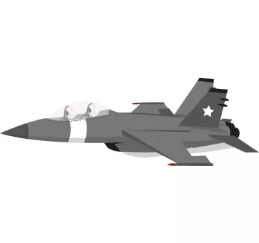 Sticker auto moto conception d'un avion de chasse - TenStickers