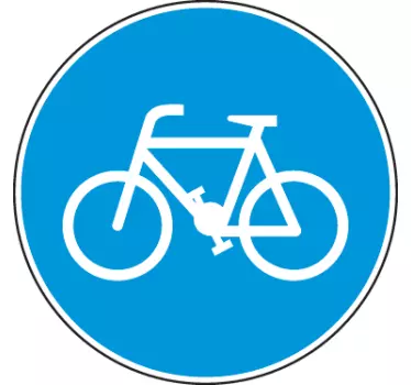 Sticker mural panneau vélo - TenStickers