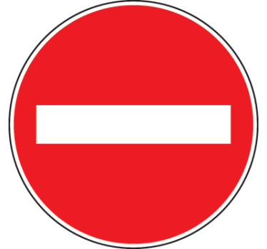 Sticker parking panneau sens interdit - TenStickers