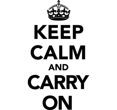 Sticker décoratif keep calm and carry on - TenStickers
