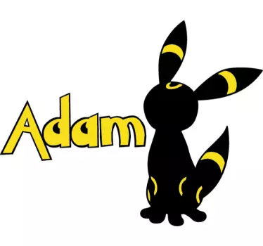 Sticker monde lapin ludique personnalisable - TenStickers