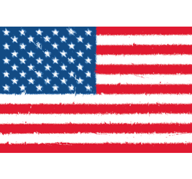 Sticker mural drapeau USA - TenStickers