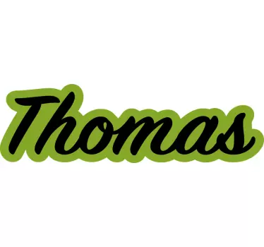 Autocollant vélo nom contour vert - TenStickers
