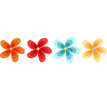 Autocollant vélo pack de fleurs - TenStickers