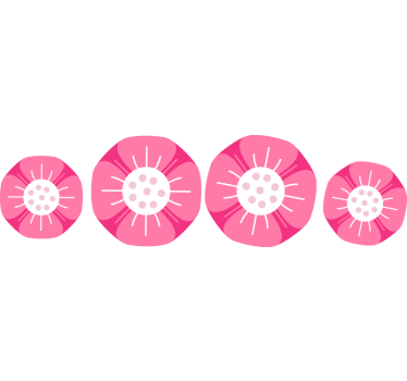 Autocollant vélo arrangement botanique rose - TenStickers
