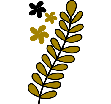 Autocollant vélo branche verte florale - TenStickers