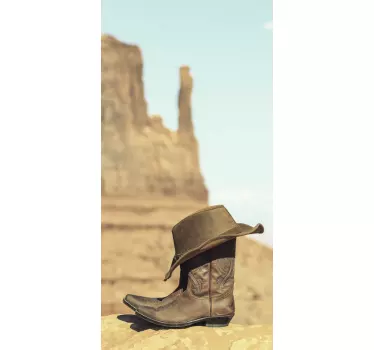Sticker frigo conception de bottes de cow-boy - TenStickers