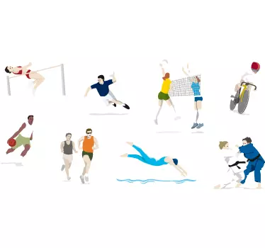 Sticker mural sports divers - TenStickers