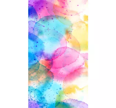 Sticker porte flots abstraits audacieux - TenStickers