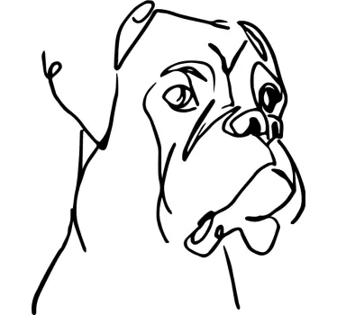 Autocollant animal de compagnie portrait de chien stylisé - TenStickers
