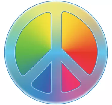 Sticker mural symbole paix couleur - TenStickers