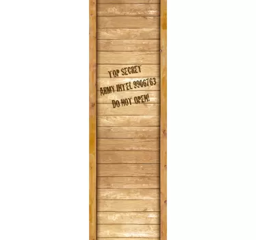 Sticker frigo caisse en bois Indiana - TenStickers