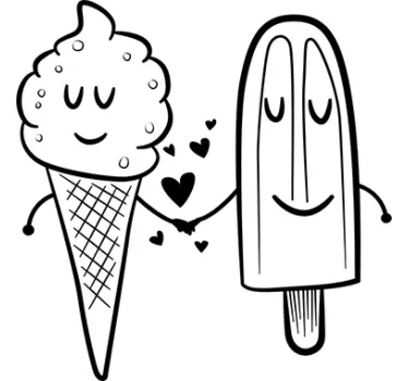 Sticker frigo décoratif amour givré - TenStickers