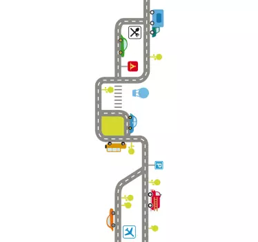 Sticker enfant illustration trafic - TenStickers