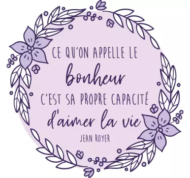 Sticker fenêtre texte sur fond violet - TenStickers