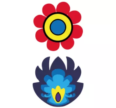 Autocollant vélo motifs fleurs et pétales - TenStickers