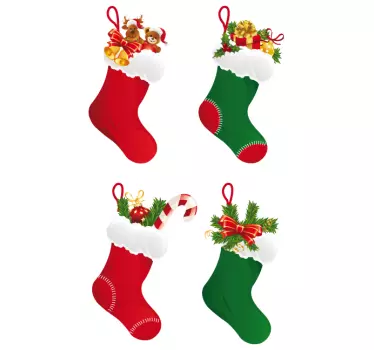 Sticker chaussettes de Noel - TenStickers
